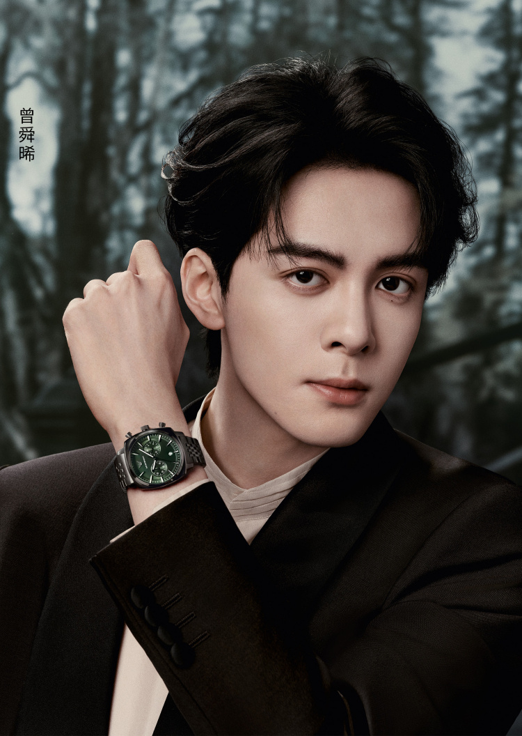 Emporio Armani 曾舜晞同款男士夜光素色钢带时尚石英腕表